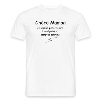 Liebe Mama, - Männer T-Shirt - Weiß - Vorne - AI Model Male 178 dark (178cm)