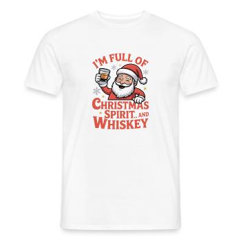 Weihnachts-Whiskey-Weihnachtsgeist - Männer T-Shirt - Weiß - Vorne - AI Model Male 178 dark (178cm)