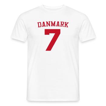 Denmark 7 Sport Design - Männer T-Shirt - Weiß - Vorne - AI Model Male 178 dark (178cm)
