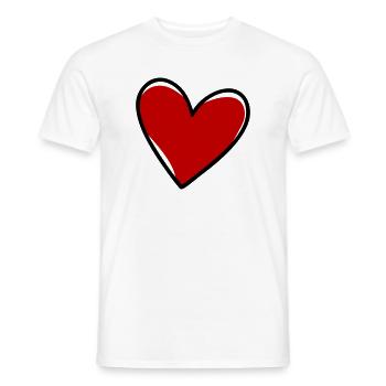 Hearts Love Symbol - Men's T-Shirt - white - Front - AI Model Male 178 dark (178cm)