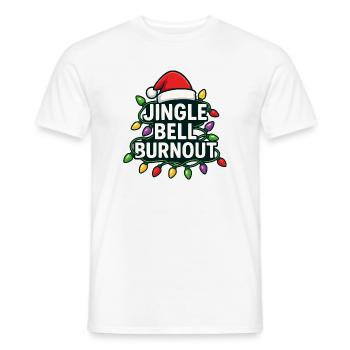 Jingle Bells, Burnout, Christmas, Subtle Humbu - Men's T-Shirt - white - Front - AI Model Male 178 dark (178cm)