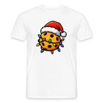 Joueurs de pickleball de Noël drôles - T-shirt homme - blanc - Devant - AI Model Male 178 dark (178cm)