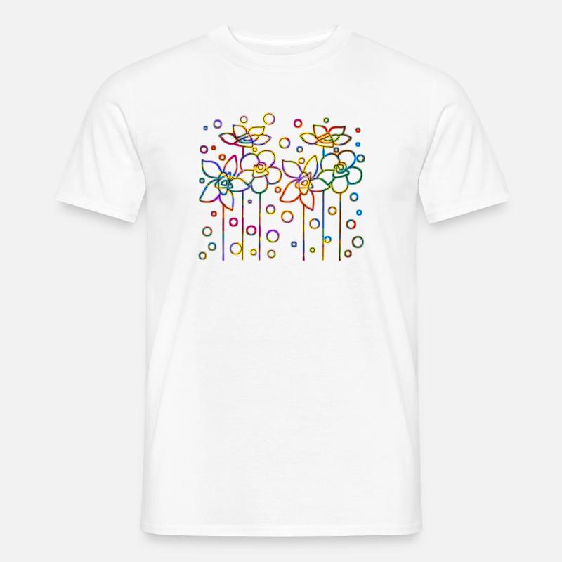 Blumen - Männer T-Shirt - Weiß