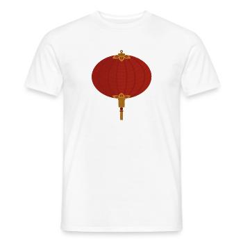 Motif de la lanterne en papier rouge - T-shirt homme - blanc - Devant - AI Model Male 178 dark (178cm)