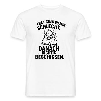 kater trinken laune beschissen kopfschmerz - Männer T-Shirt - Weiß - Vorne - AI Model Male 178 dark (178cm)