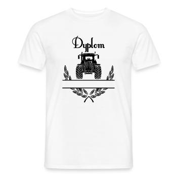 Dyplom Tractor – Namespace - Men's T-Shirt - white - Front - AI Model Male 178 dark (178cm)
