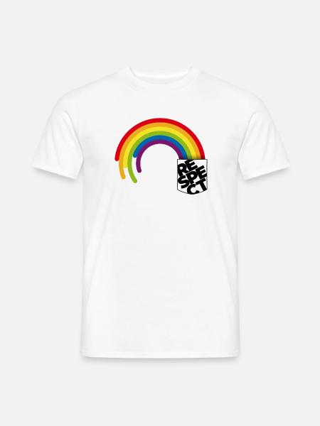 Bunter Respekt - Love & Pride Taschen-Motiv - Männer T-Shirt - Weiß