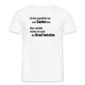 Marry Bride - Men's T-Shirt - white - Front - AI Model Male 178 dark (178cm)