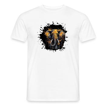 Elephant Splash - Men's T-Shirt - white - Front - AI Model Male 178 dark (178cm)