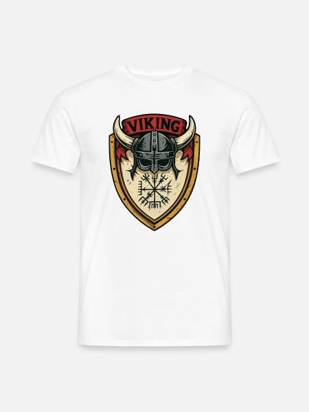 Viking Shield Helmet Emblem - Men's T-Shirt - white