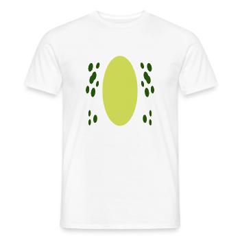 Grenouille Belly Costume DIY vert jaune abstrait Étang abstrait - T-shirt homme - blanc - Devant - AI Model Male 178 dark (178cm)