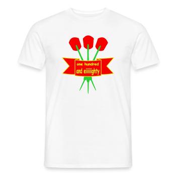 Darts Pfeile - Männer T-Shirt - Weiß - Vorne - AI Model Male 178 dark (178cm)