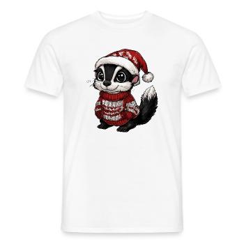 Stinktier Weihnachten Xmas - Männer T-Shirt - Weiß - Vorne - AI Model Male 178 dark (178cm)