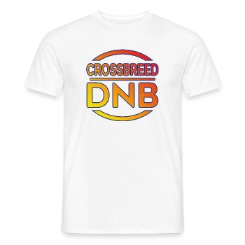 Crossbreed DNB Drum N Bass Chemise Breakbeat Jungle - T-shirt homme - blanc - Devant - AI Model Male 178 dark (178cm)