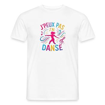 I Can't I Danced — Colorful Sparkle - Men's T-Shirt - white - Front - AI Model Male 178 dark (178cm)