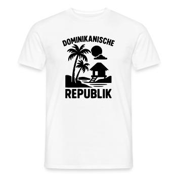 Dominican Republic Silhouette - Men's T-Shirt - white - Front - AI Model Male 178 dark (178cm)