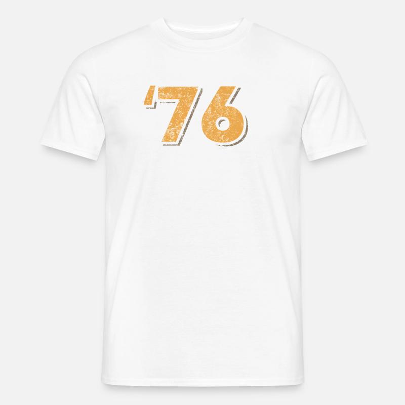 Notende 76 Retro-Nummer - Männer T-Shirt - Weiß