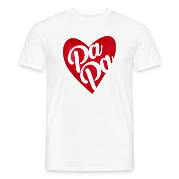 Red Heart Dad – Papa-Geschenk - Männer T-Shirt - Weiß - Vorne - AI Model Male 178 dark (178cm)