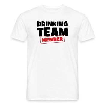 Drinking Team Member / Alcohol - Men's T-Shirt - white - Front - AI Model Male 178 dark (178cm)