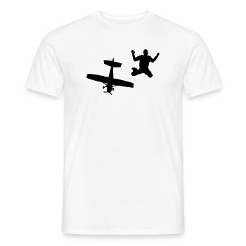 Skydiver - Männer T-Shirt - Weiß - Vorne - AI Model Male 178 dark (178cm)