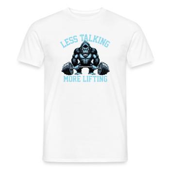 Gorilla Gym Fitness Geschenk - Männer T-Shirt - Weiß - Vorne - AI Model Male 178 dark (178cm)