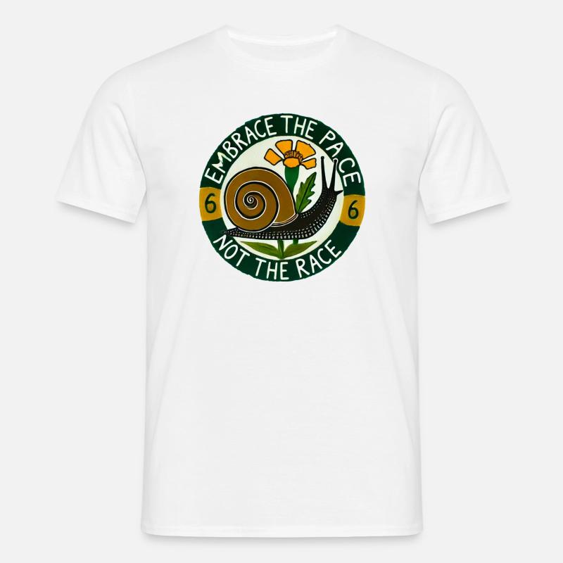 Umarme die langsame Schnecke - Männer T-Shirt - Weiß