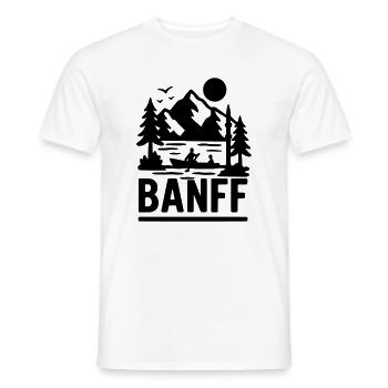 Parc national de Banff - T-shirt homme - blanc - Devant - AI Model Male 178 dark (178cm)
