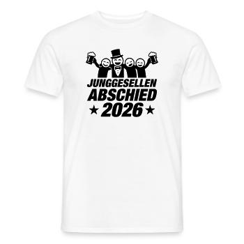 Junggesellenabschied 2026 Jga Party - Männer T-Shirt - Weiß - Vorne - AI Model Male 178 dark (178cm)