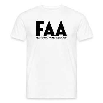 FAA, French Aperitif Federation - Men's T-Shirt - white - Front - AI Model Male 178 dark (178cm)