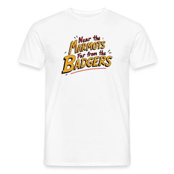 marmotte, marmottes, près des marmottes - T-shirt homme - blanc - Devant - AI Model Male 178 dark (178cm)