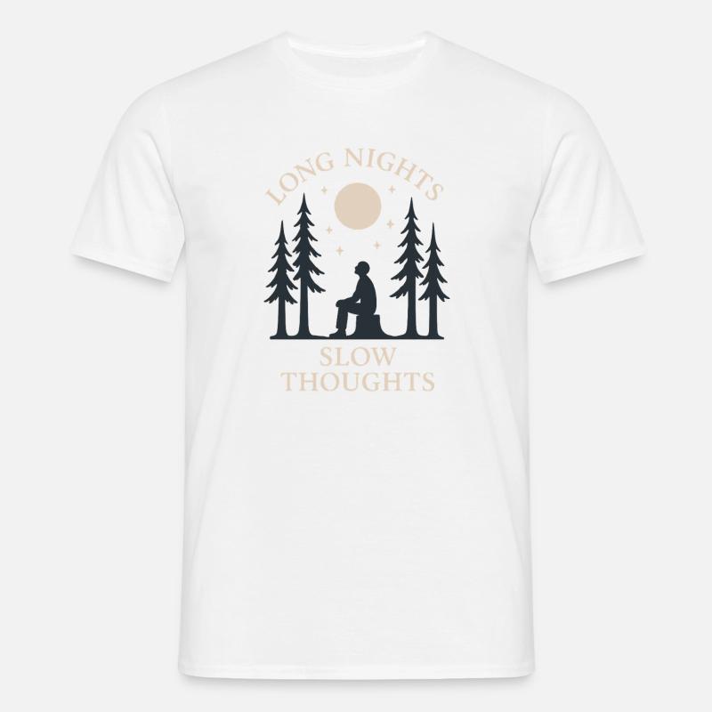 Forest Walk Overthinker Mental Reset - Männer T-Shirt - Weiß