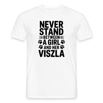 Vizsla Spruch Mädchen Lustiges Vizsla Geschenk - Männer T-Shirt - Weiß - Vorne - AI Model Male 178 dark (178cm)
