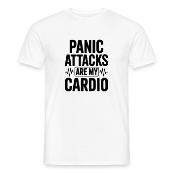 Panikattacken sind mein Cardio - Männer T-Shirt - Weiß - Vorne - AI Model Male 178 dark (178cm)
