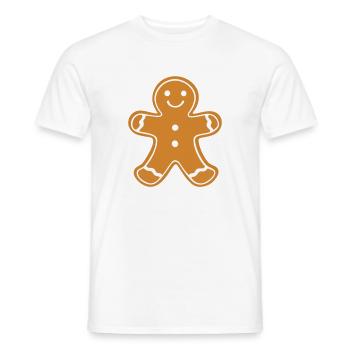 Lebkuchenmann Klassischer Lebkuchenmann - Männer T-Shirt - Weiß - Vorne - AI Model Male 178 dark (178cm)