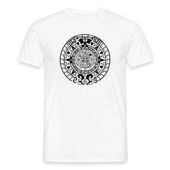 Maya Kalender - Männer T-Shirt - Weiß - Vorne - AI Model Male 178 dark (178cm)