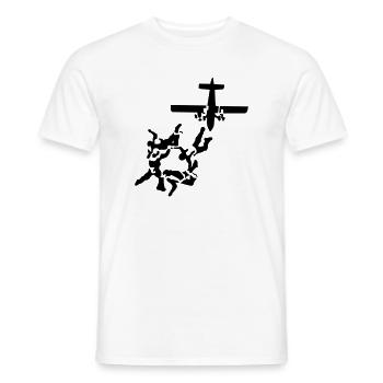 Skydiving - Männer T-Shirt - Weiß - Vorne - AI Model Male 178 dark (178cm)