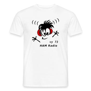 Radio Operator Amateur Radio Operator - Men's T-Shirt - white - Front - AI Model Male 178 dark (178cm)