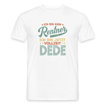 Ich bin Vollzeit DEDE OPA – Kein Rentner Design - Männer T-Shirt - Weiß - Vorne - AI Model Male 178 dark (178cm)