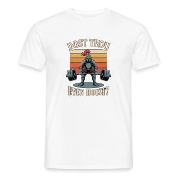 Dost Thou Even Hoist Ritter Fitness - Men's T-Shirt - white - Front - AI Model Male 178 dark (178cm)