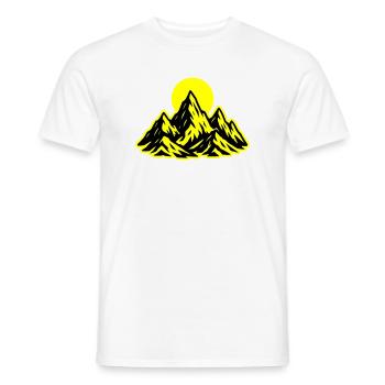 Soleil des montagnes - T-shirt homme - blanc - Devant - AI Model Male 178 dark (178cm)