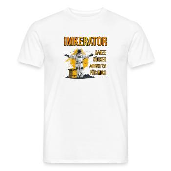 Beekeeper Whole colonies work for me - Men's T-Shirt - white - Front - AI Model Male 178 dark (178cm)