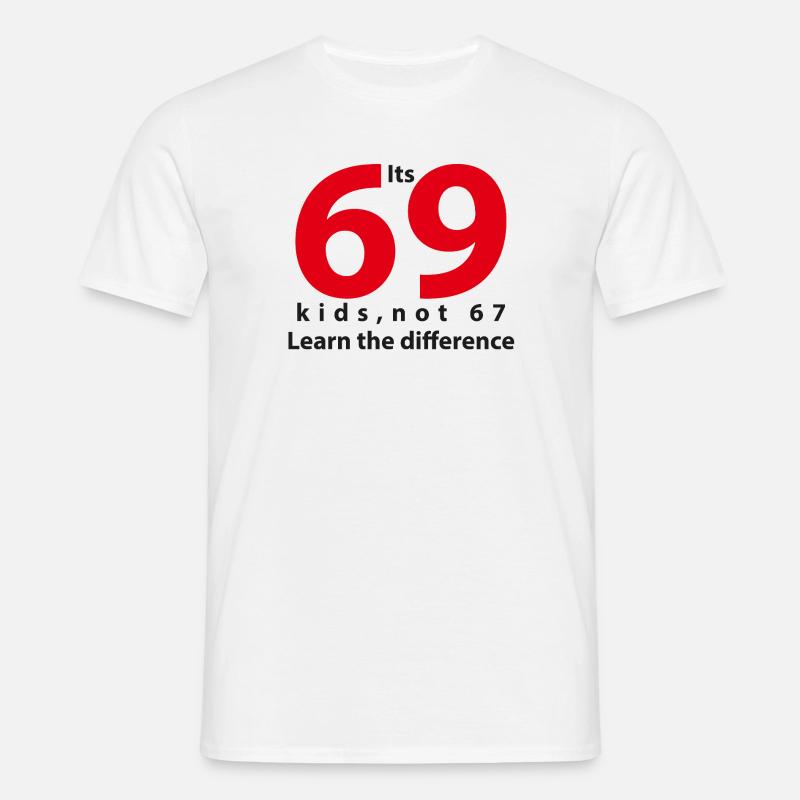 its_69 Note 67 Schwarz - Männer T-Shirt - Weiß