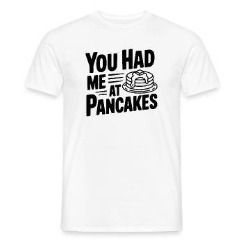 Tu m’as eu aux pancakes - T-shirt homme - blanc - Devant - AI Model Male 178 dark (178cm)