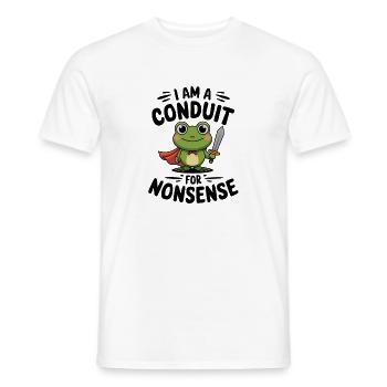  I Am A Conduit For Nonsense Lustiger Frosch - Männer T-Shirt - Weiß - Vorne - AI Model Male 178 dark (178cm)