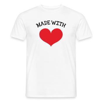 Made with Love - Baby - Baby Shower Gift - Men's T-Shirt - white - Front - AI Model Male 178 dark (178cm)