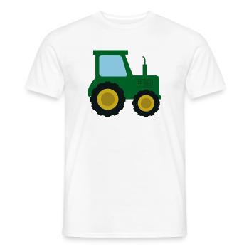Tractor farm - Men's T-Shirt - white - Front - AI Model Male 178 dark (178cm)
