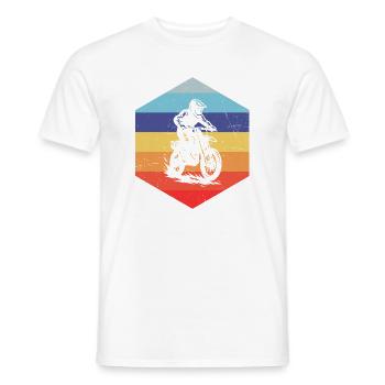 Message clair du motocross - T-shirt homme - blanc - Devant - AI Model Male 178 dark (178cm)