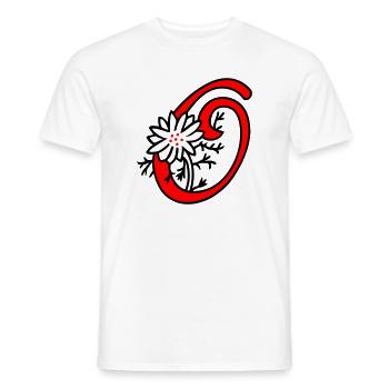 Buchstabe O Initiale - Männer T-Shirt - Weiß - Vorne - AI Model Male 178 dark (178cm)