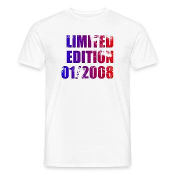 18e anniversaire Édition Limitée 01/2008 - T-shirt homme - blanc - Devant - AI Model Male 178 dark (178cm)
