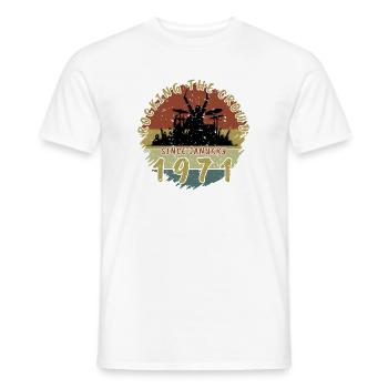 55e anniversaire Faire vibrer la foule DRM 01/1971 - T-shirt homme - blanc - Devant - AI Model Male 178 dark (178cm)